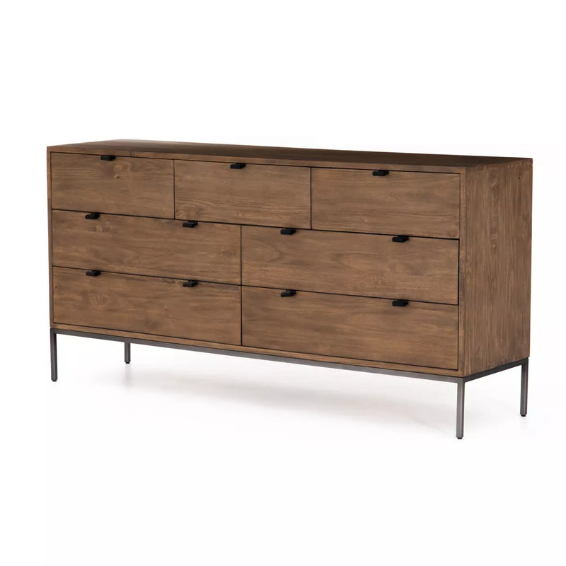 Alex 7 Drawer Dresser - Auburn Poplar